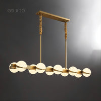 KAIRA Linear Chandelier by Lampadom - close-up