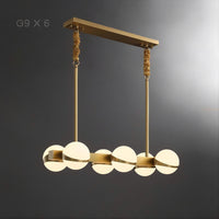 KAIRA Linear Chandelier by Lampadom - close-up