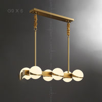 KAIRA Linear Chandelier by Lampadom - side view