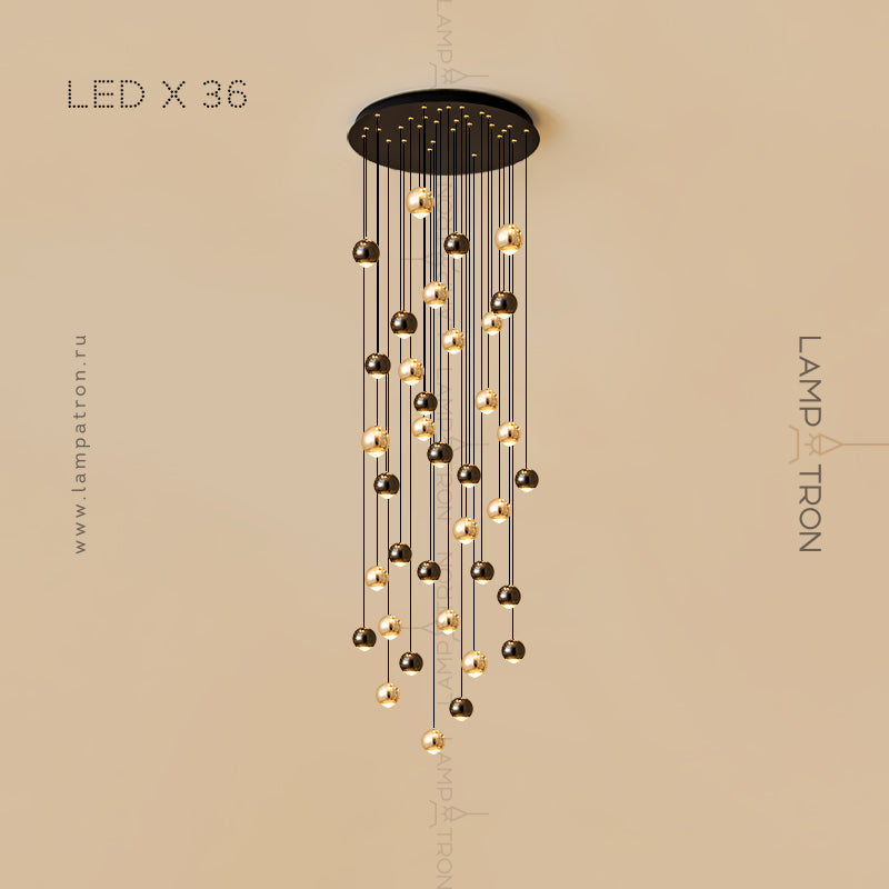 KARA Cascade Light by Lampadom - angle view