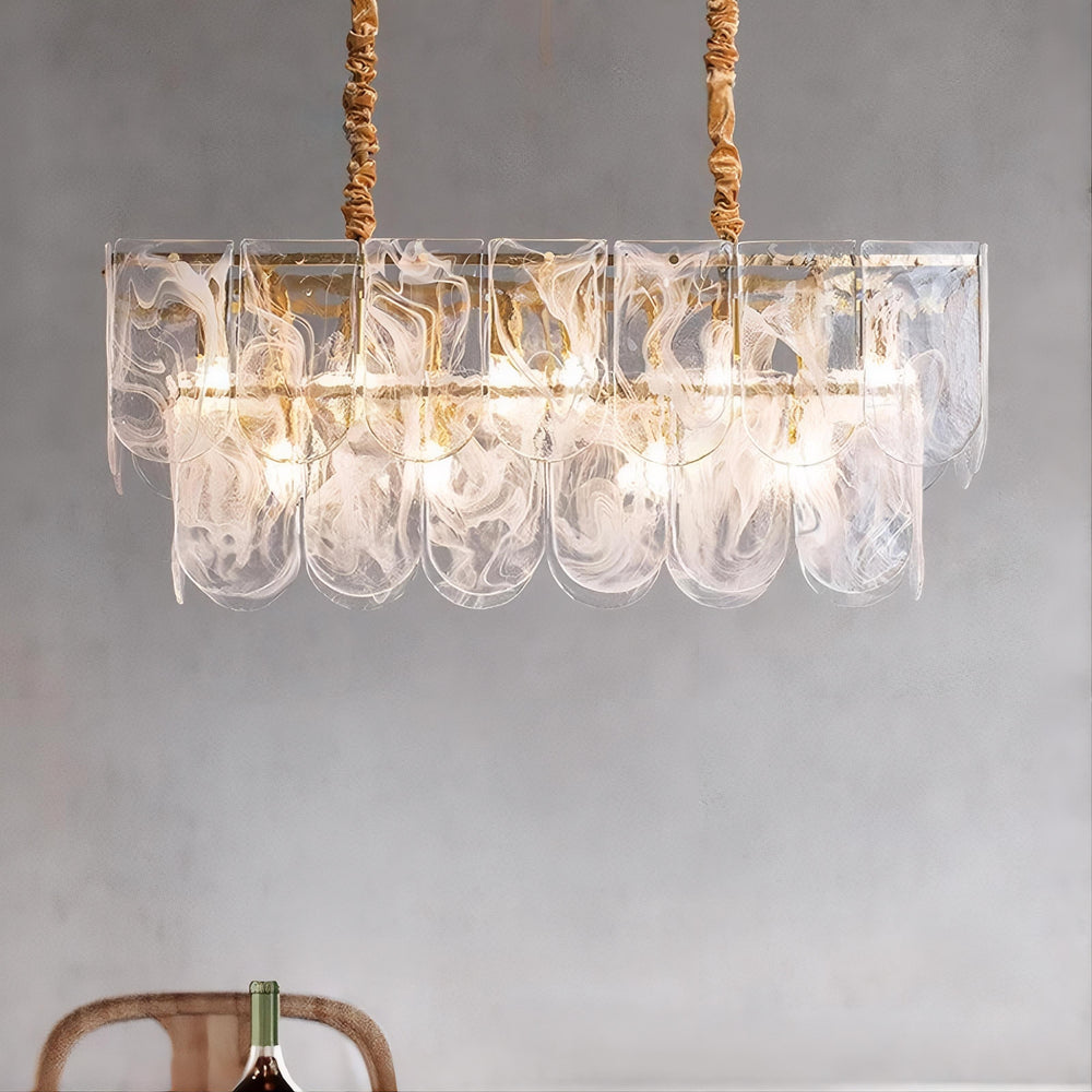 KATALINA Linear Chandelier by Lampadom - side view