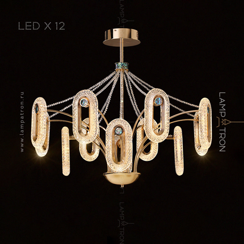 KEZIA Chandelier by Lampadom - top view