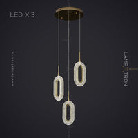 KEZIA COMBO Cascade lighting fixtures by Lampadom - ambient shot