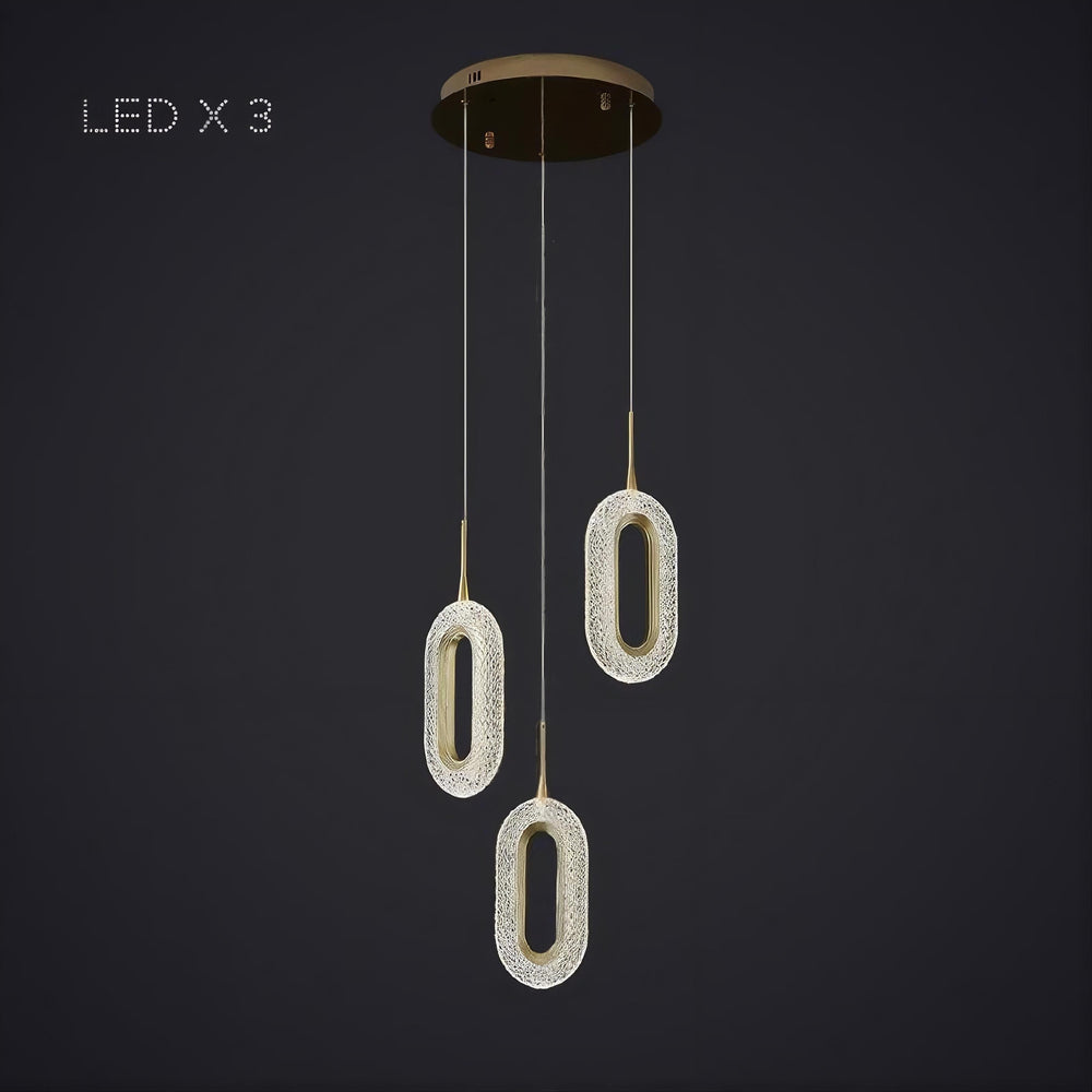 KEZIA COMBO Cascade lighting fixtures by Lampadom - side view