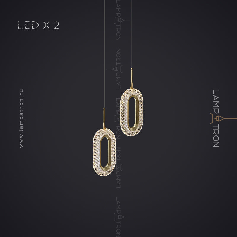KEZIA COMBO Cascade lighting fixtures by Lampadom - scale reference