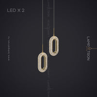 KEZIA COMBO Cascade lighting fixtures by Lampadom - scale reference