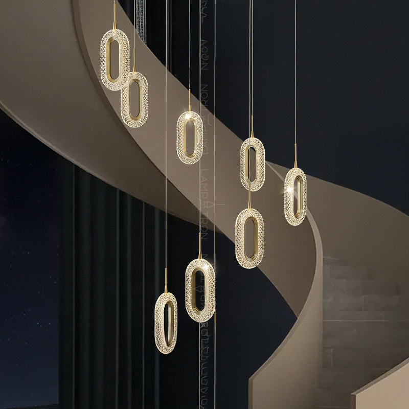 KEZIA COMBO Cascade lighting fixtures by Lampadom - side view