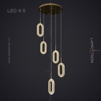 KEZIA COMBO Cascade lighting fixtures by Lampadom - top view