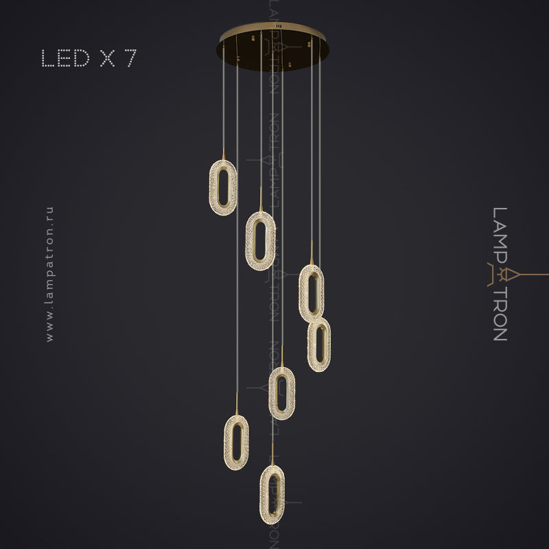 KEZIA COMBO Cascade lighting fixtures by Lampadom - angle view