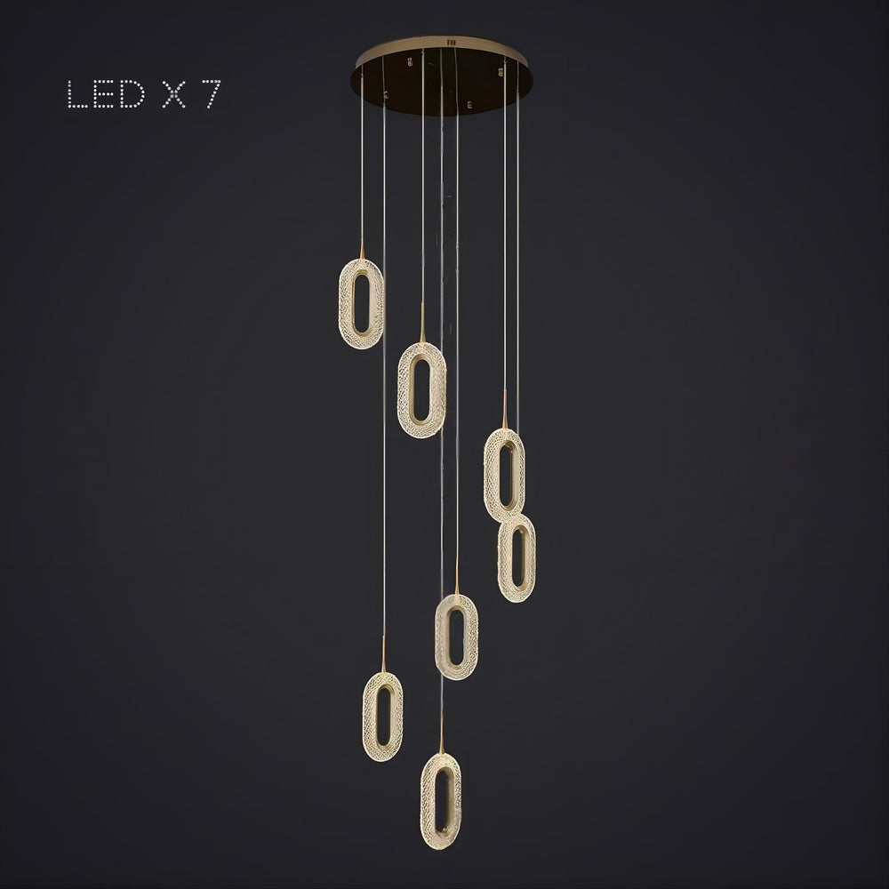 KEZIA COMBO Cascade lighting fixtures by Lampadom - side view