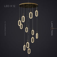 KEZIA COMBO Cascade lighting fixtures by Lampadom - close-up