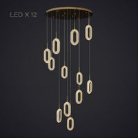 KEZIA COMBO Cascade lighting fixtures by Lampadom - scale reference