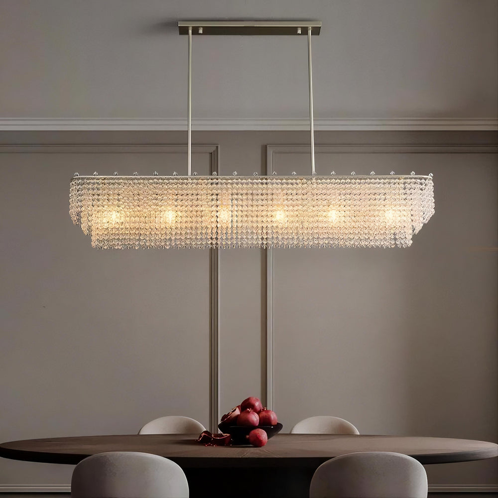 LADY Linear Chandelier by Lampadom - angle view