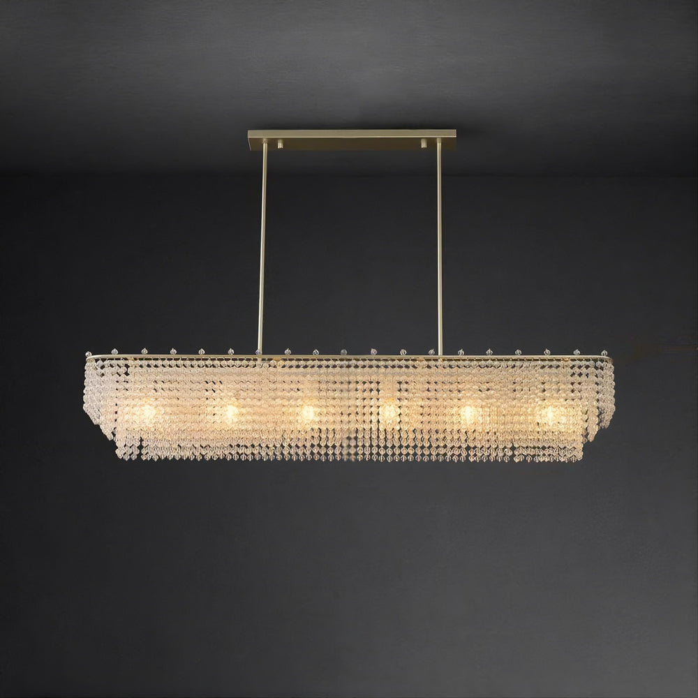 LADY Linear Chandelier by Lampadom - side view