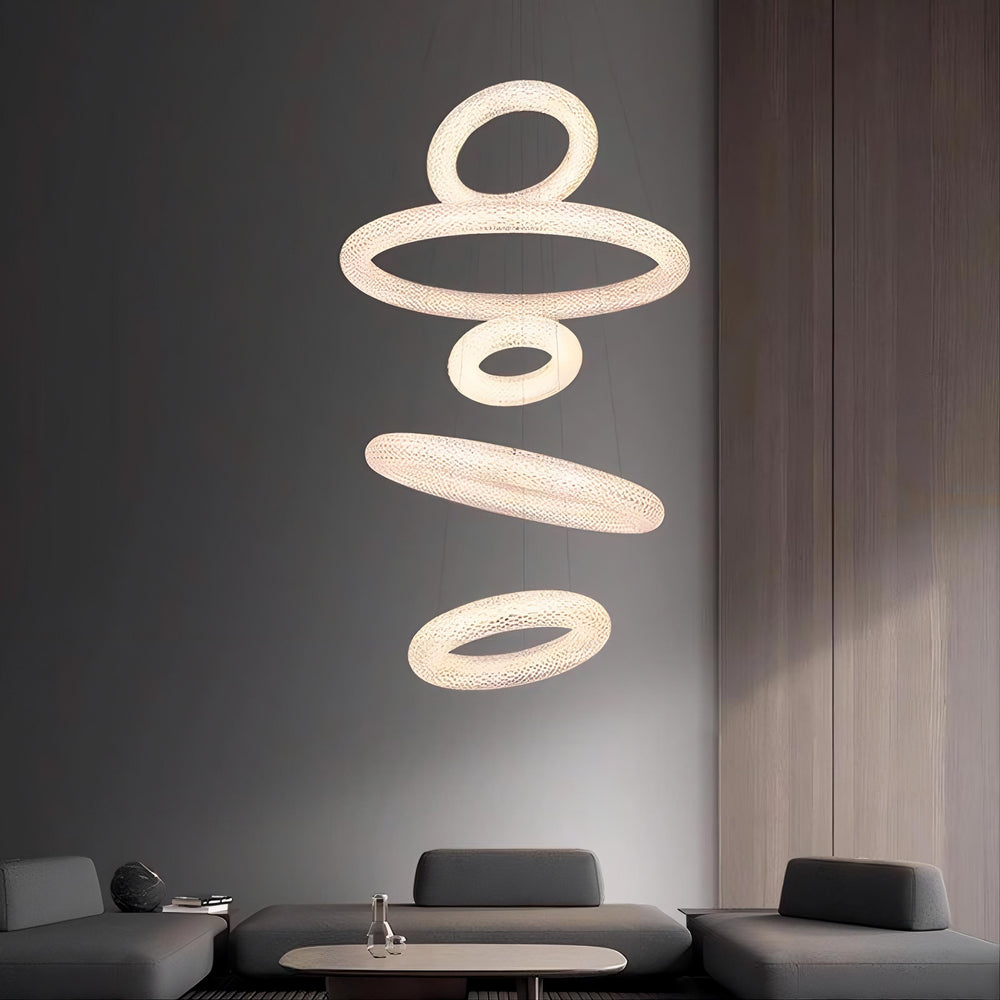 LASSE Ring Chandelier by Lampadom - side view