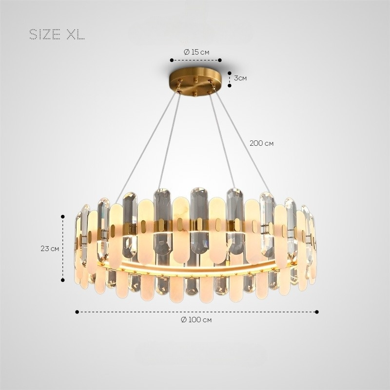 LAUGE Chandelier by Lampadom - angle view