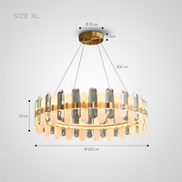 LAUGE Chandelier by Lampadom - angle view