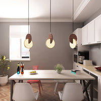 GLATT WOOD Pendant by Lampadom - side view
