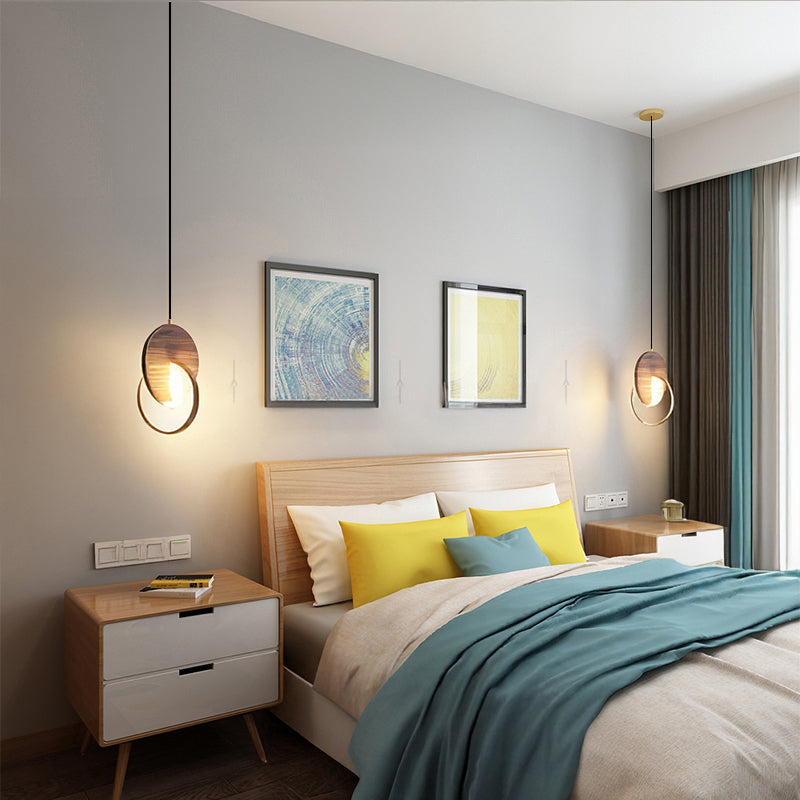 GLATT WOOD Pendant by Lampadom - angle view