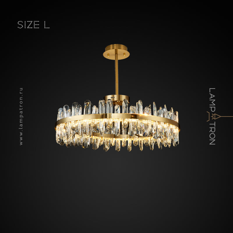 LAURENT B Chandelier by Lampadom - side view