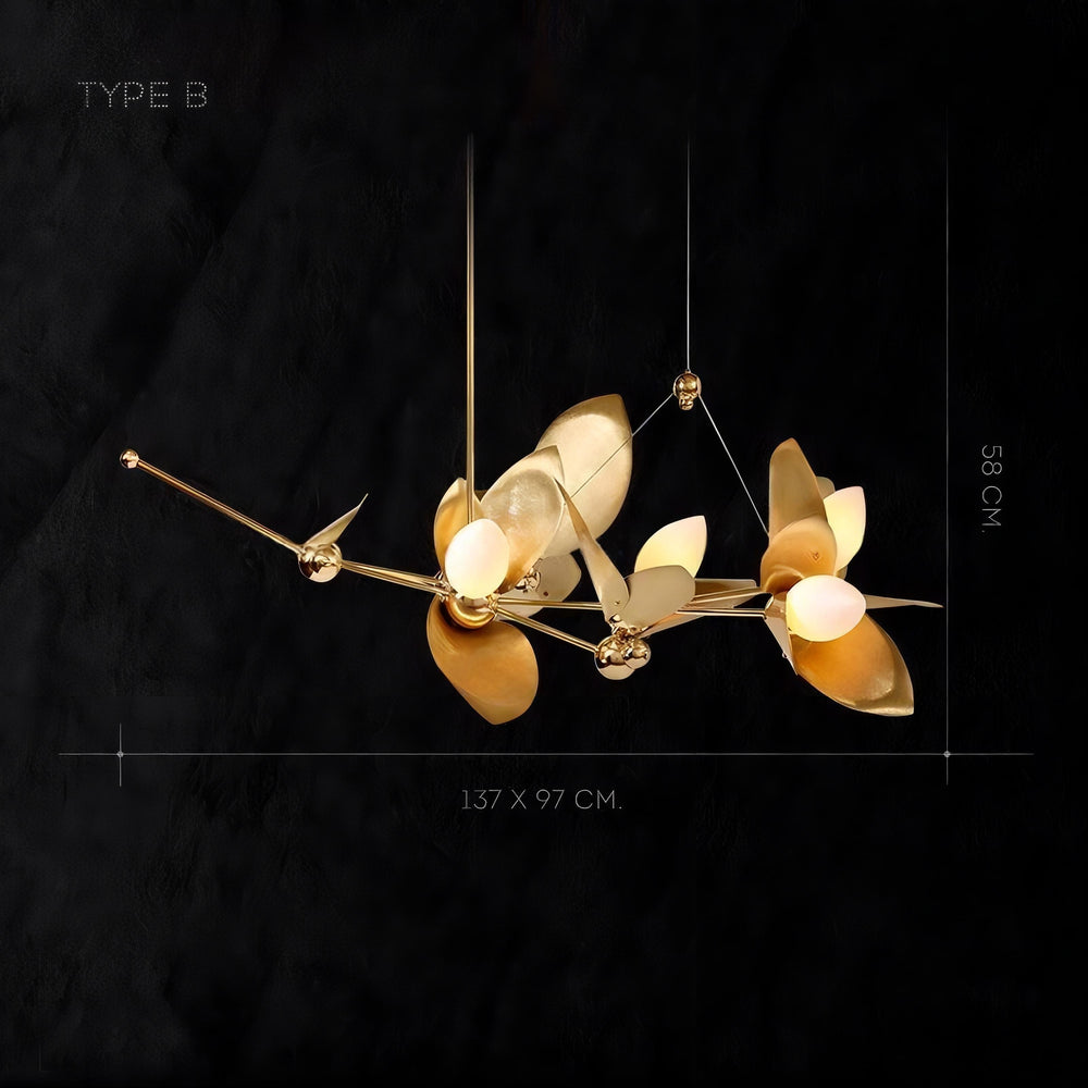 LAVRA Chandelier by Lampadom - scale reference