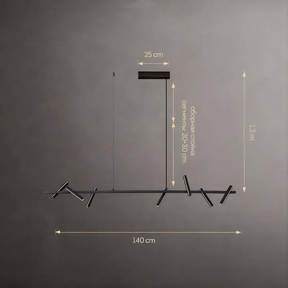 LEEDS Linear Chandelier by Lampadom - detail view