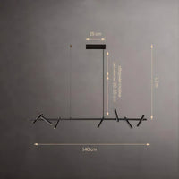 LEEDS Linear Chandelier by Lampadom - detail view