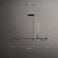 LEEDS Linear Chandelier by Lampadom - side view