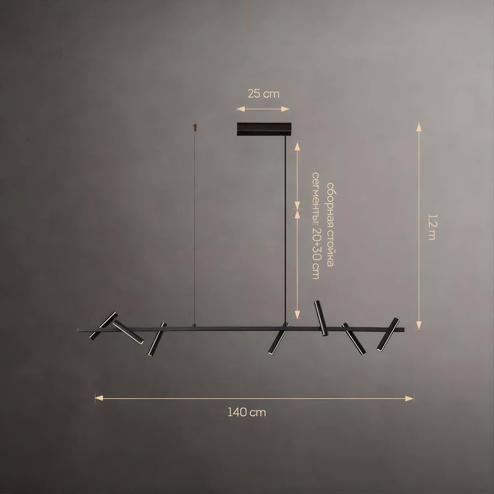 LEEDS Linear Chandelier by Lampadom - top view