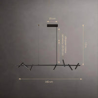 LEEDS Linear Chandelier by Lampadom - top view