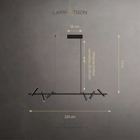LEEDS Linear Chandelier by Lampadom - angle view