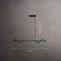 LEEDS Linear Chandelier by Lampadom - close-up