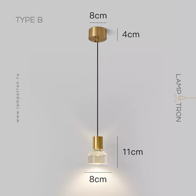 LEIF Pendant by Lampadom - side view