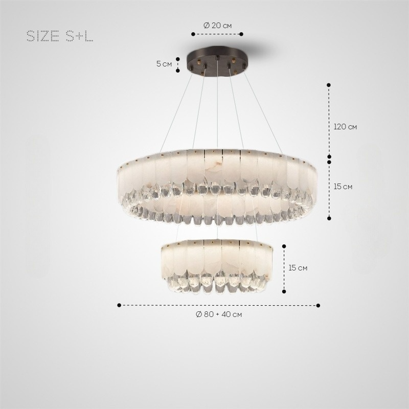 LIDVALD B Chandelier by Lampadom - top view