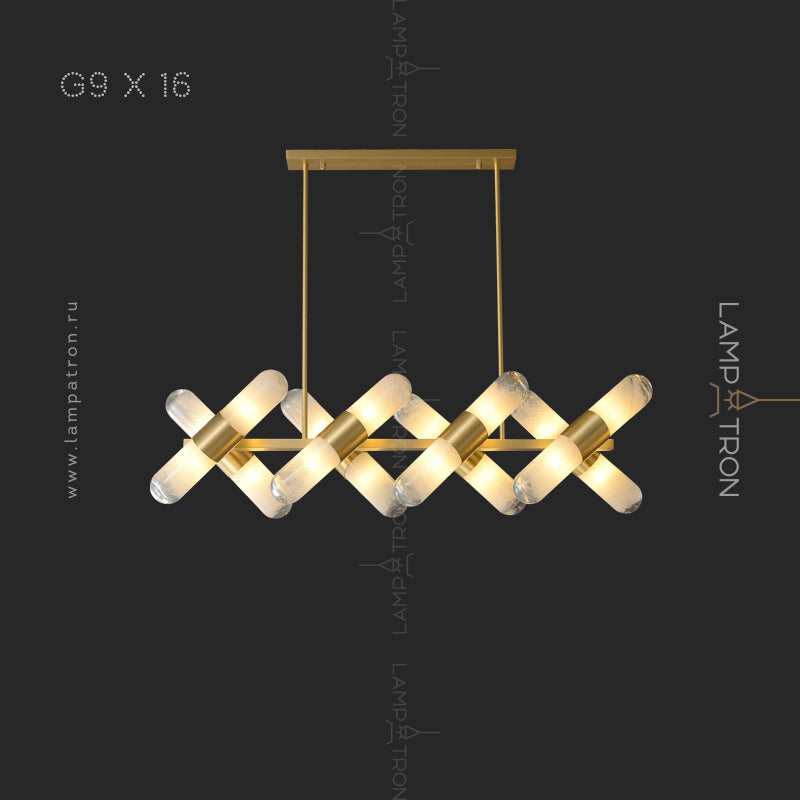 LIESEL Linear Chandelier by Lampadom - side view