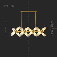 LIESEL Linear Chandelier by Lampadom - side view
