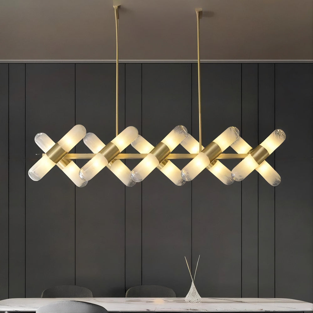 LIESEL Linear Chandelier by Lampadom - detail view
