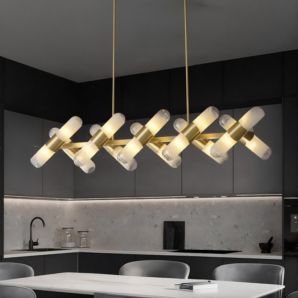 LIESEL Linear Chandelier by Lampadom - ambient shot
