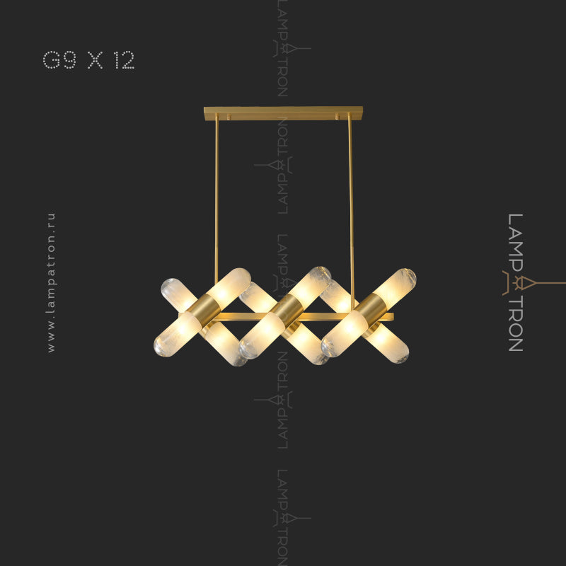 LIESEL Linear Chandelier by Lampadom - angle view