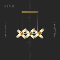 LIESEL Linear Chandelier by Lampadom - angle view