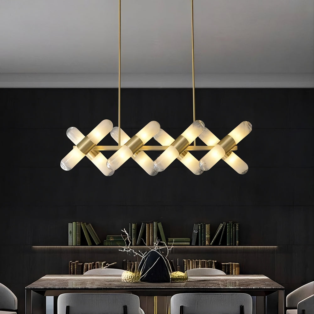 LIESEL Linear Chandelier by Lampadom - top view