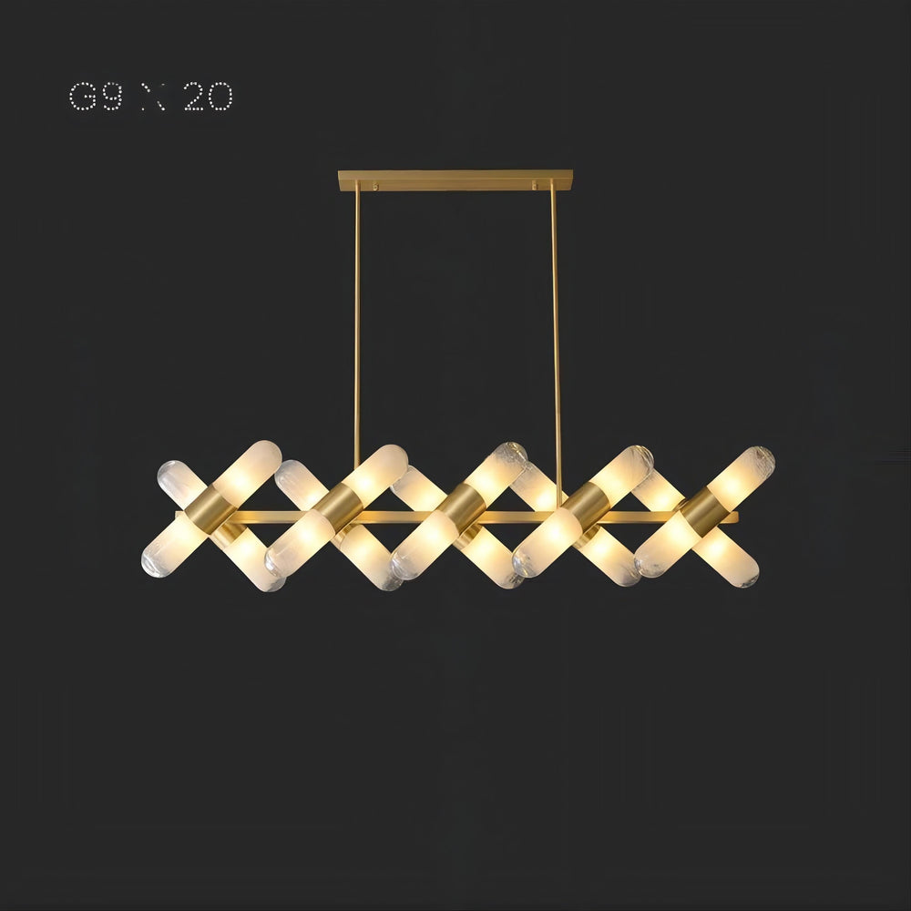 LIESEL Linear Chandelier by Lampadom - top view