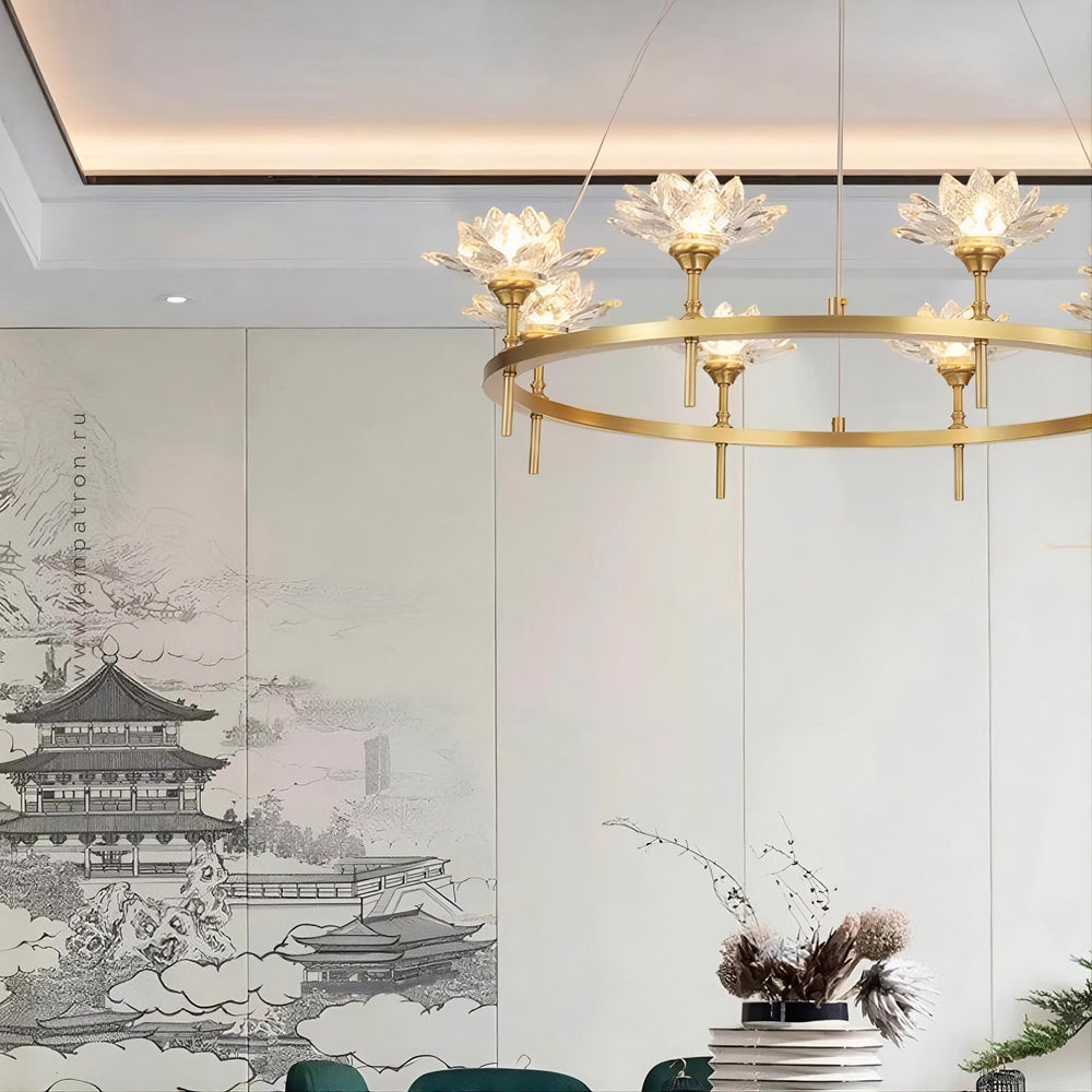 LOTOS Ring Chandelier by Lampadom - scale reference