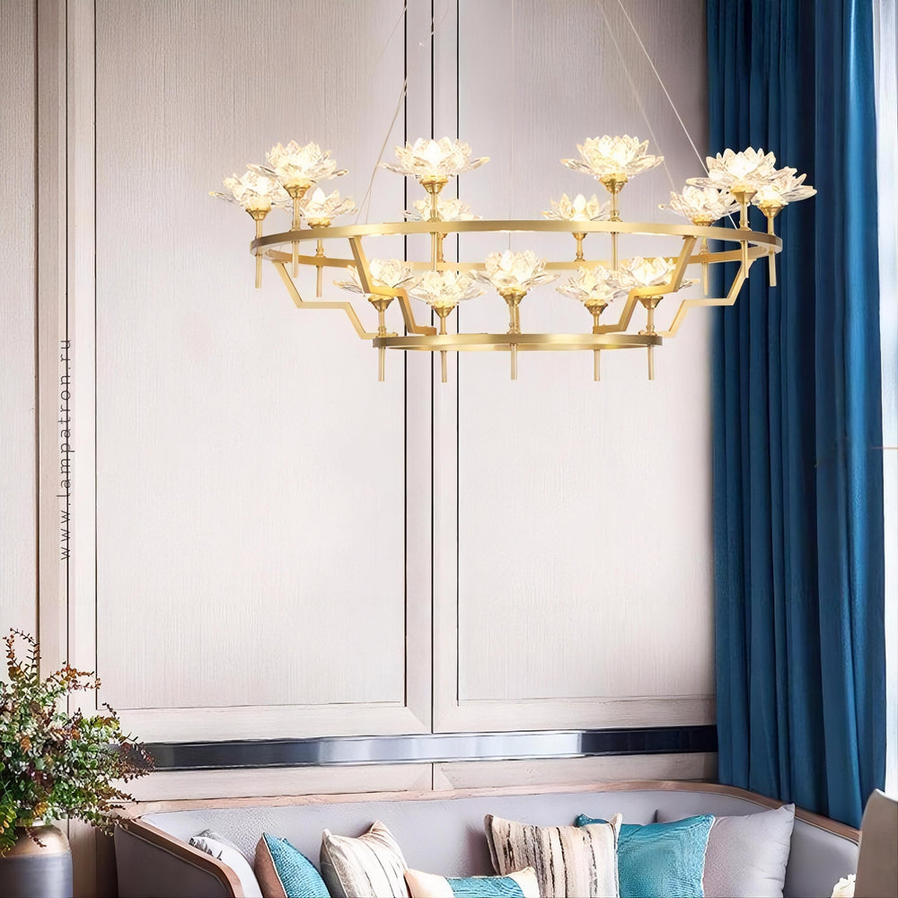 LOTOS Ring Chandelier by Lampadom - angle view