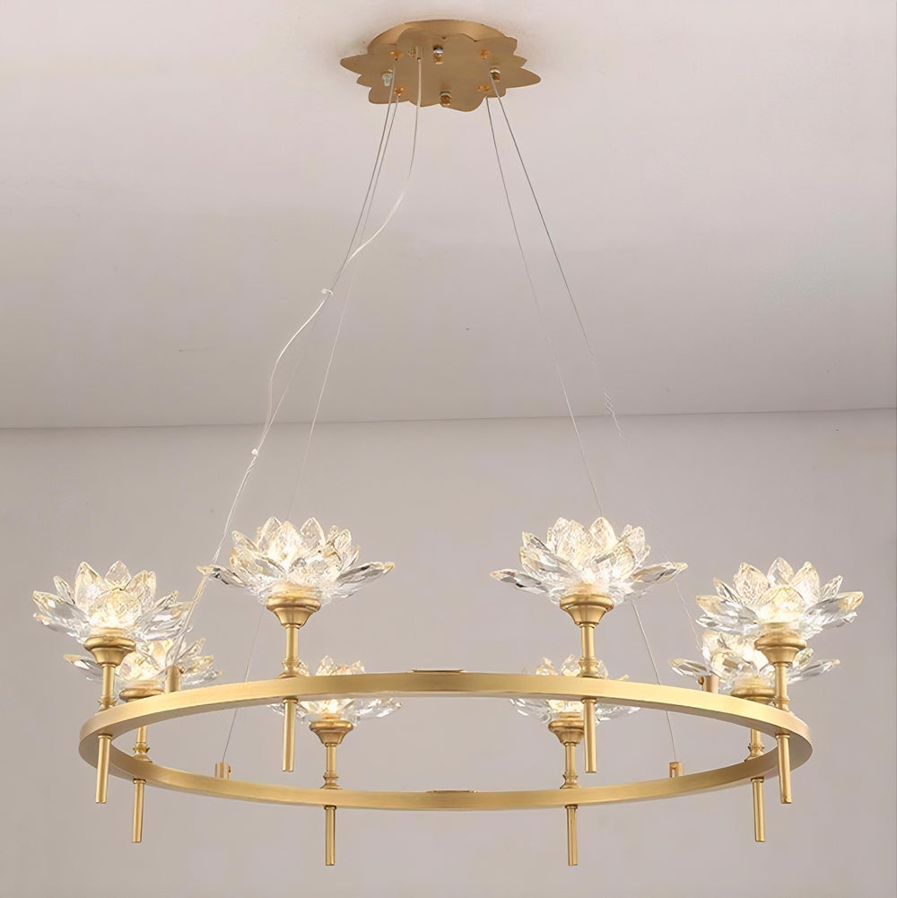 LOTOS Ring Chandelier by Lampadom - side view
