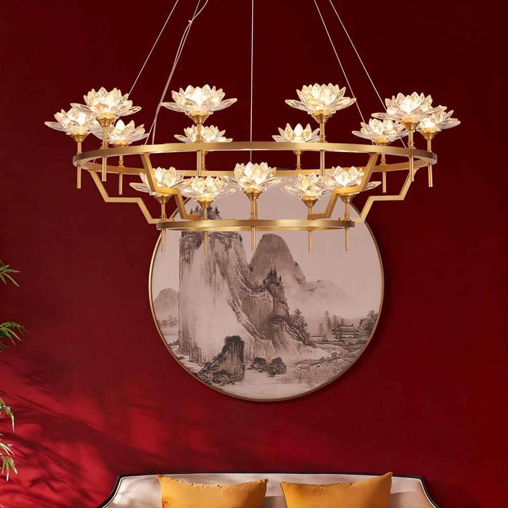 LOTOS Ring Chandelier by Lampadom - side view