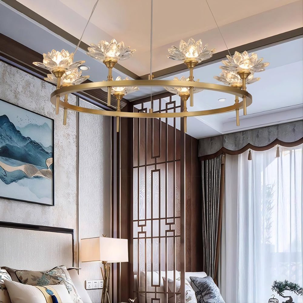 LOTOS Ring Chandelier by Lampadom - close-up
