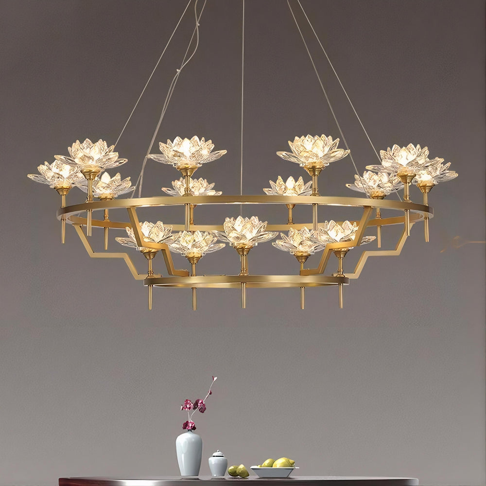 LOTOS Ring Chandelier by Lampadom - close-up