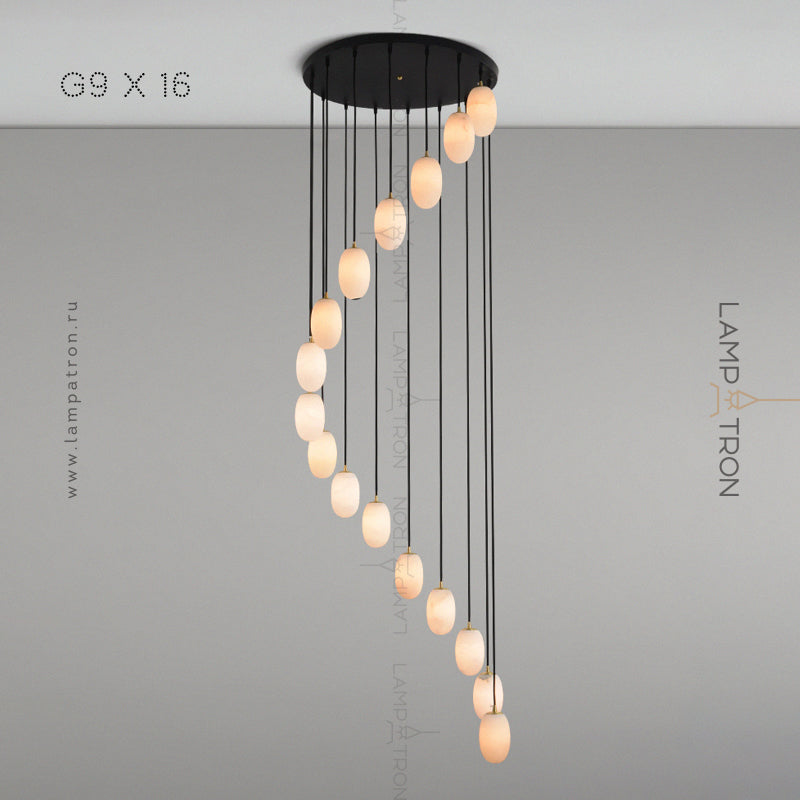 LOU MORE Cascade Light by Lampadom - close-up