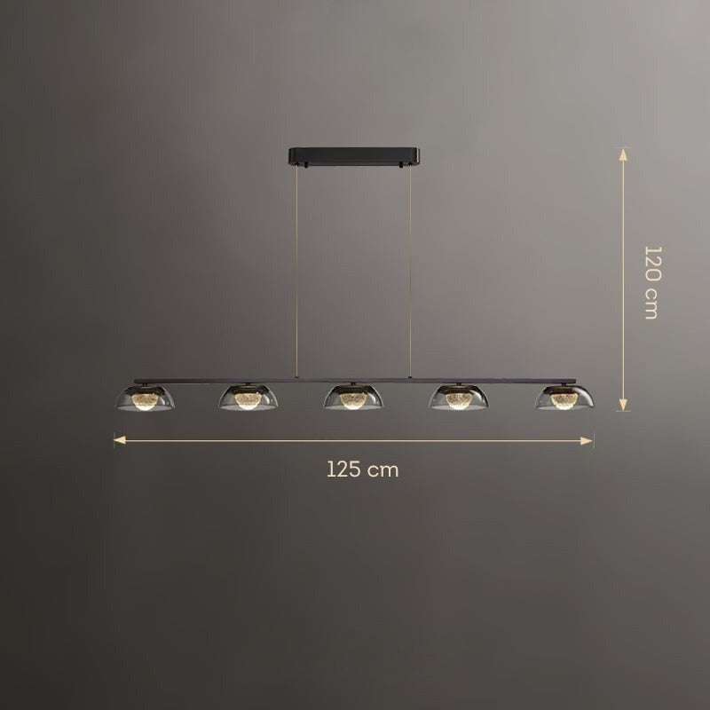 LOUIS Linear Chandelier by Lampadom - angle view